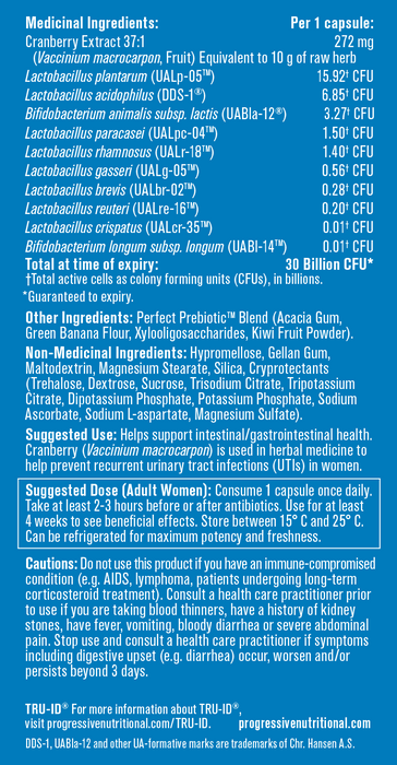 Progressive Perfect Probiotic Women 30 caps