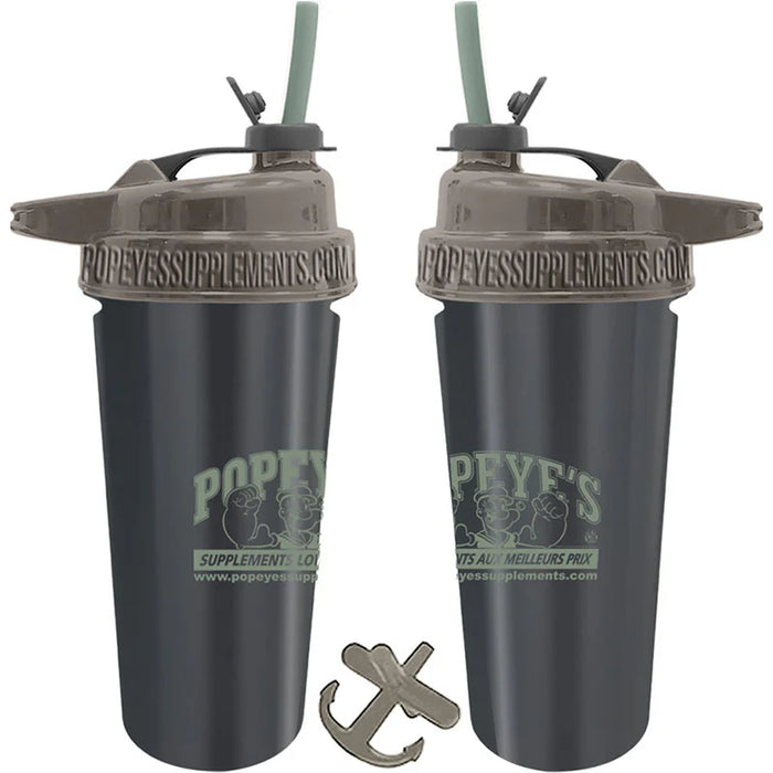 Popeye's Gear Stainless Steel Shaker Flip and Sip